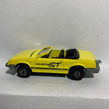 Yellow Mustang GT Convertible Ford #227 1/59 Majorette Diecast Car