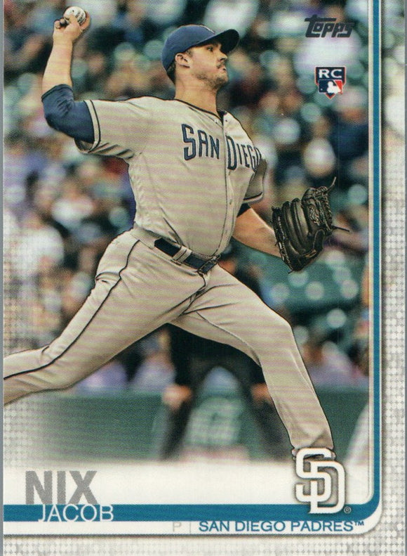 #33 Jacob Nix San Diego Padres RC 2019 Topps Series 1 Baseball