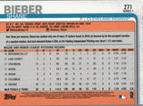 #271 Shane Bieber Cleveland Indians 2019 Topps Series 1 Baseball