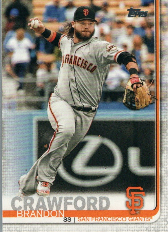#53 Brandon Crawford San Francisco Giants 2019 Topps Series 1 Baseball