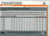 #53 Brandon Crawford San Francisco Giants 2019 Topps Series 1 Baseball