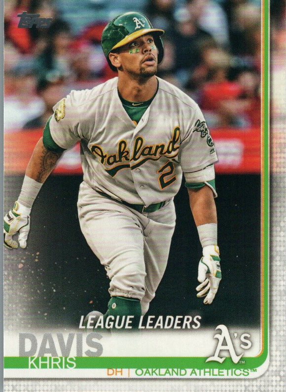 #189 Khris Davis Oakland Athletics 2019 Topps Series 1 Baseball