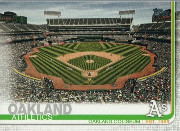 #126 Oakland Athletics Oakland Coliseum 2019 Topps Series 1 Baseball