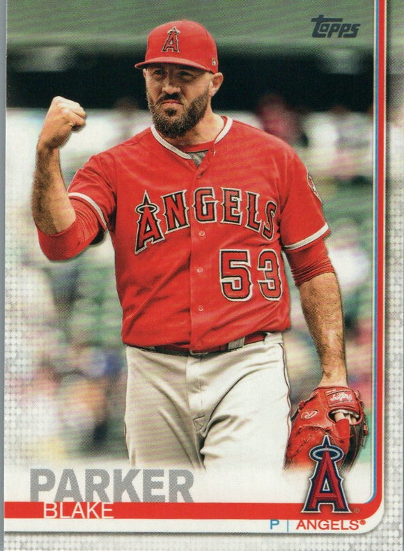 #18 Blake Parker Los Angeles Angels 2019 Topps Series 1 Baseball
