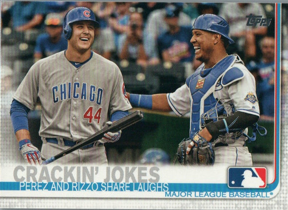 #12 Crackin' Jokes Perez and Rizzo Share Laughs 2019 Topps Series 1 Baseball