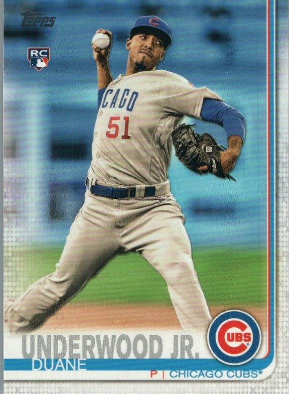 #315 Duane Underwood Jr RC Chicago Cubs 2019 Topps Series 1 Baseball