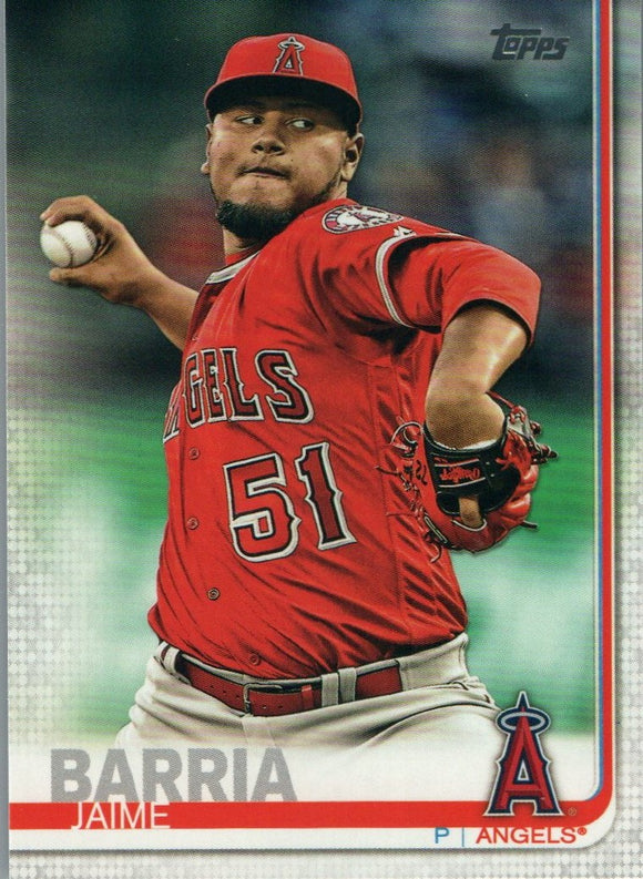 #206 Jaime Barria Los Angeles Angels 2019 Topps Series 1 Baseball