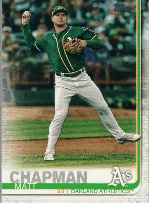 #166 Matt Chapman Oakland Athletics 2019 Topps Series 1 Baseball