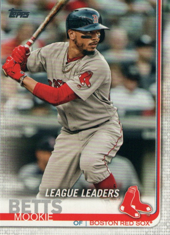 #312 Mookie Betts Boston Red Sox League Leaders 2019 Topps Series 1 Baseball