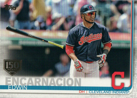 #42 Edwin Encarnacion Cleveland Indians 150 Years 2019 Topps Series 1 Baseball