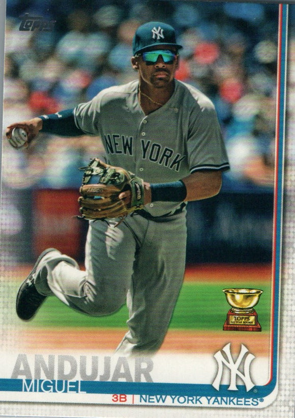#132 Miguel Andujar New York Yankees 2019 topps Series 1 Baseball