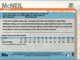 #281 Jeff Mcneil New York Mets RC 2019 Topps Series 1 Baseball