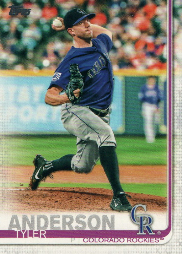 #2 Tyler Anderson Colorado Rockies 2019 Topps Series 1 Baseball