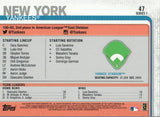 #47 New York Yankees Yankee Stadium 2019 Topps Series 1 Baseball