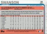 #191 Dansby Swanson Atlanta Braves 2019 Topps Series 1 Baseball