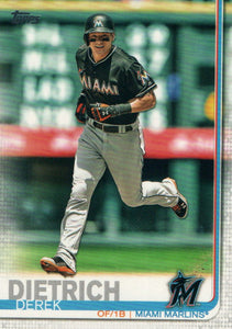 #65 Derek Dietrich Miami Marlins 2019 Topps Series 1 Baseball
