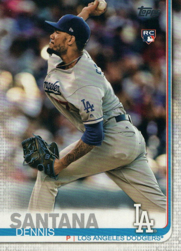 #95 Dennis Santana Los Angeles Dodgers RC 2019 Topps Series 1 Baseball