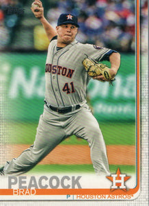 #136 Brad Peacock Houston Astros 2019 Topps Series 1 Baseball Card