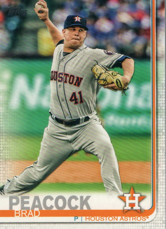 #136 Brad Peacock Houston Astros 2019 Topps Series 1 Baseball Card