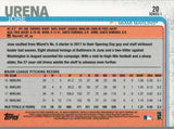 #20 Jose Urena Miami Marlins 2019 Topps Series 1 Baseball Card