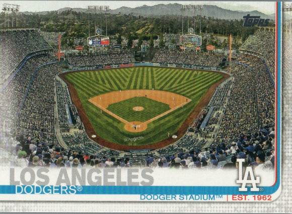 #254 Los Angeles Dodgers Dodger Stadium 2019 Topps Series 1 Baseball Card