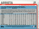 #144 Jake Arrieta Phildelphia Phillies 2019 Topps Series 1 Baseball Card