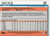 #260 Aaron Hicks New York Yankess 2019 Topps Series 1 Baseball Card