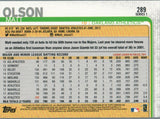 #289 Matt Olson Oakland Athletics 2019 Topps Series 1 Baseball Card