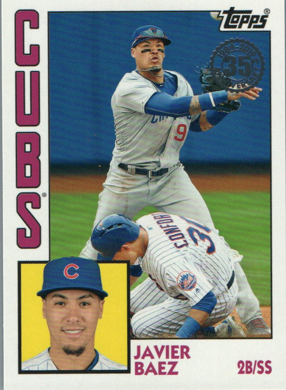 T84-5 Javier Baez Chicago Cubs 2019 Topps Series 1 Baseball Card