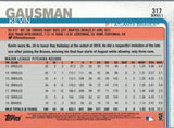 #317 Kevin Gausman Atlanta Braves 2019 Topps Series 1 Baseball Card