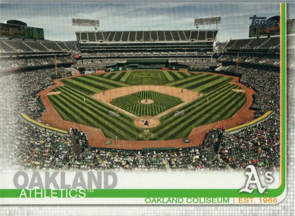 #126 Oakland Athletics Oakland Coliseum 2019 Topps Series 1 Baseball Card