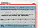 #3 Eduardo Nunez 2018 World Series Highlights Boston Red Sox 2019 Topps Series 1 Baseball Card