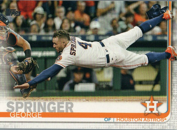 #323 George Springer Houston Astros 2019 Topps Series 1 Baseball Card