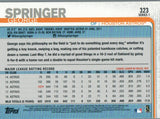 #323 George Springer Houston Astros 2019 Topps Series 1 Baseball Card