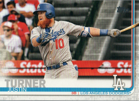 #180 Justin Turner Los Angeles Dodgers 2019 Topps Series 1 Baseball Card