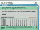 #241 James Paxton Seattle Mariners 2019 Topps Series 1 Baseball Card