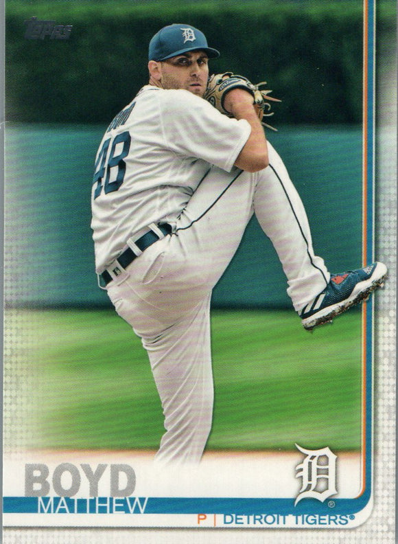 #93 Matthew Boyd Detroit Tigers 2019 Topps Series 1 Baseball Card