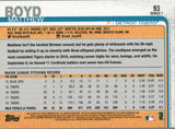 #93 Matthew Boyd Detroit Tigers 2019 Topps Series 1 Baseball Card