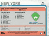 #47 New York Yankees Yankee Stadium 2019 Series 1 Topps Baseball