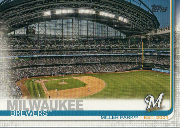 #79 Milwaukee Brewers Miller Park  2019 Series 1 Topps Baseball