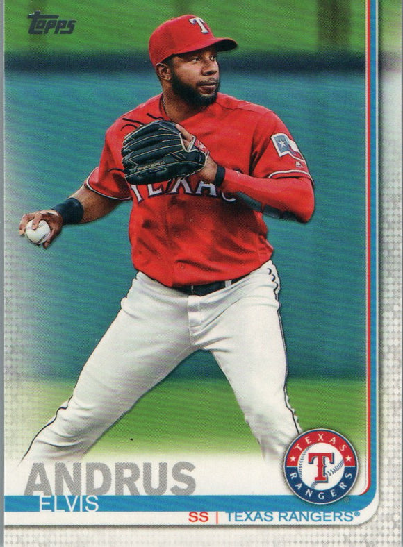 #62 Elvis Andrus Texas Rangers 2019 Series 1 Topps Baseball