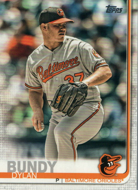 #233 Dylan Bundy Baltimore Orioles 2019 Series 1 Topps Baseball