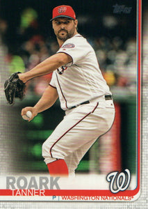 #301 Tanner Roark Washington Nationals 2019 Series 1 Topps Baseball