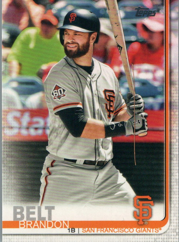 #148 Brandon Belt San Francisco Giants 2019 Series 1 Topps Baseball