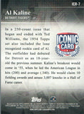 ICR-7 Al Kaline Detroit Tigers Iconic Card Reprint  2019 Series 1 Topps Baseball
