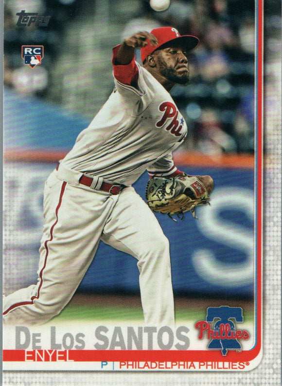 #291 Enyel De Los Santos Philadelphia Phillies Rookie Card 2019 Series 1 Topps Baseball