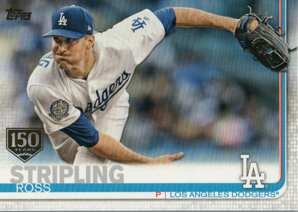 #267 Ross Stripling Los Angeles Dodgers 2019 Series 1 Topps Baseball