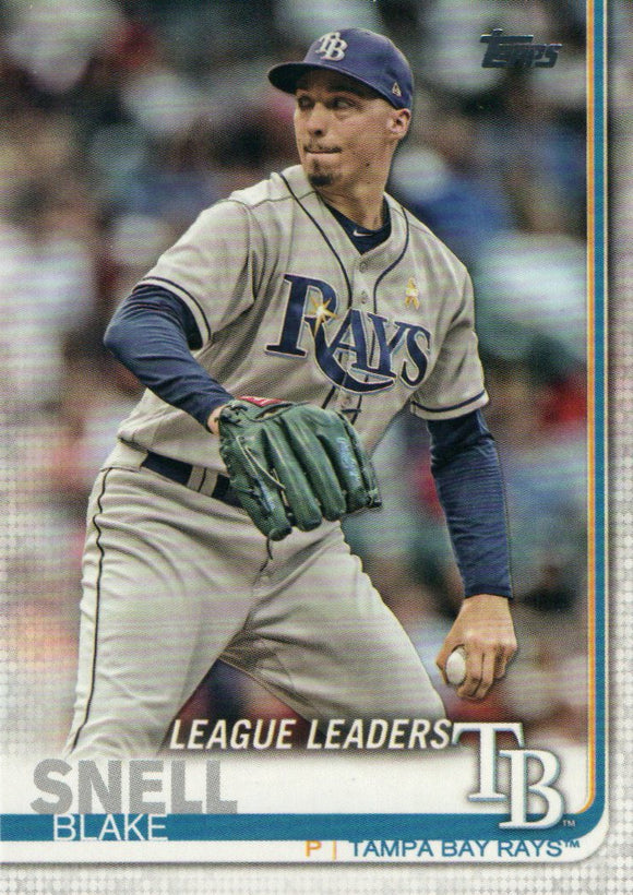 #24 Blake Snell Tampa Bay Rays League Leaders 2019 Series 1 Topps Baseball