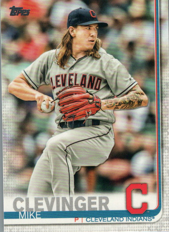 #199 Mike Clevinger Cleveland Indians 2019 Topps Series 1 Baseball Card