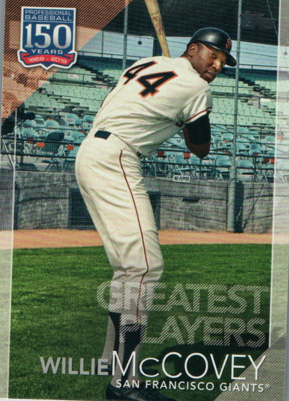 150-81 Willie McCovey Greatest Players San Francisco Giants 2019 Topps Series 1 Baseball Card